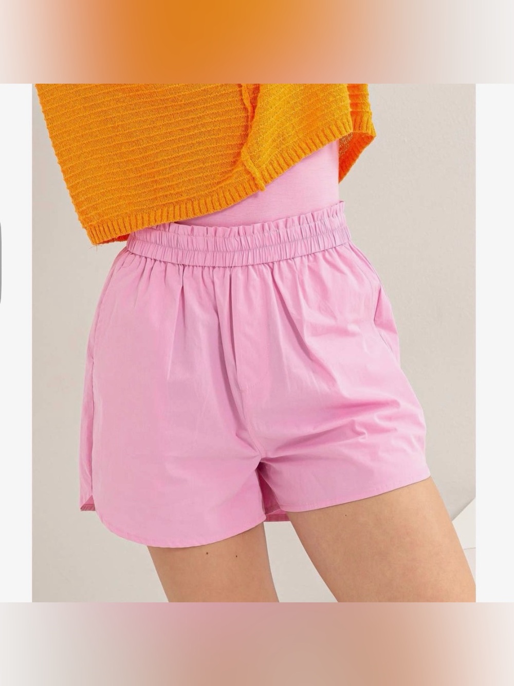 HYFVE Pink Elastic Waist Pull-On Shorts